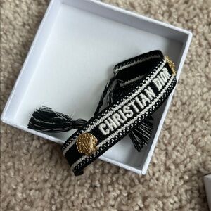 Christian dior friendship bracelet. Black